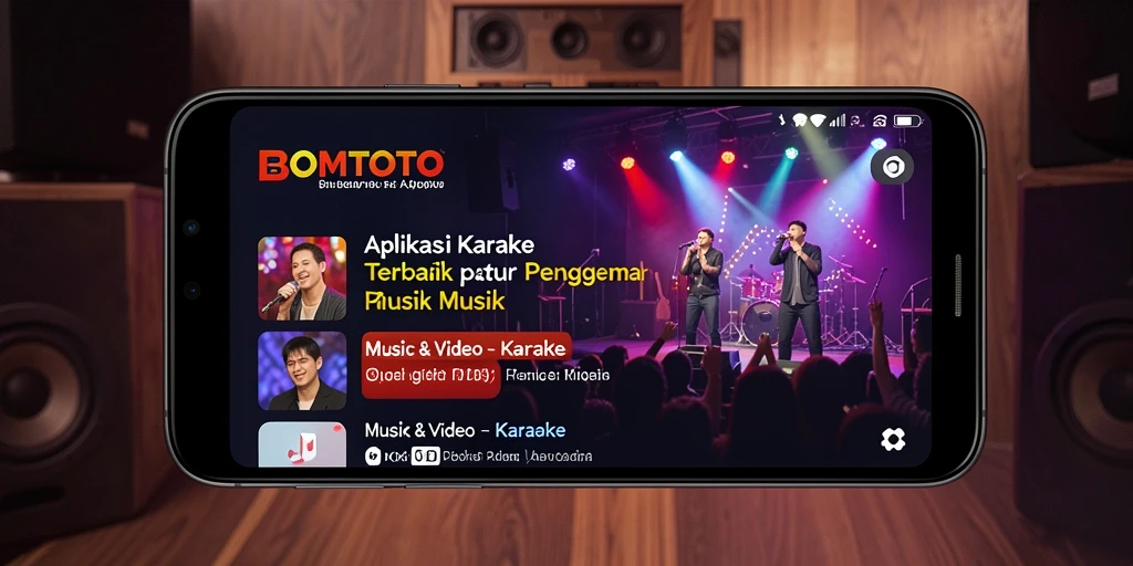 Antarmuka aplikasi Karaoke BOMTOTO yang menarik dan interaktif.