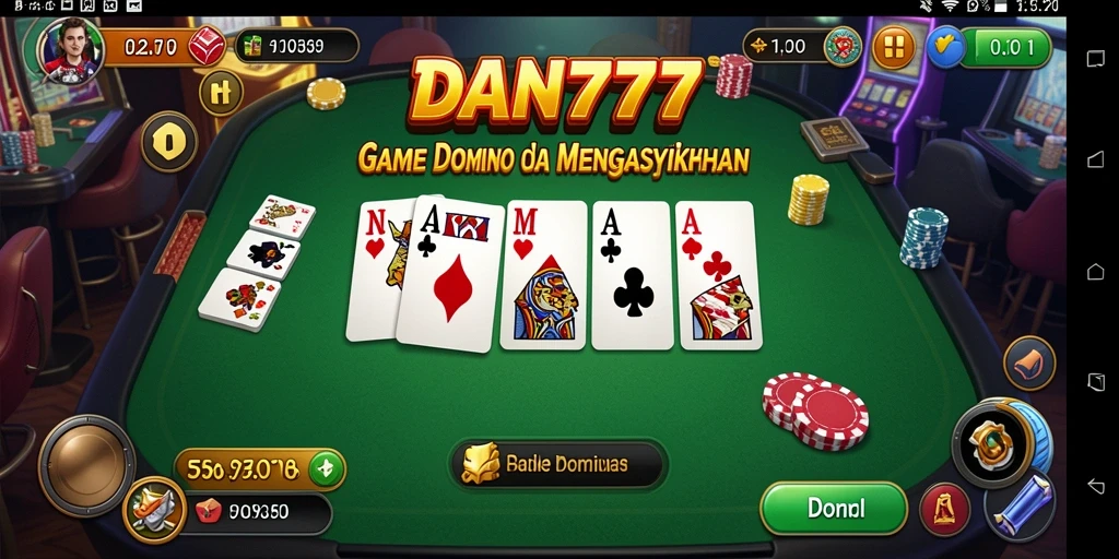 Antarmuka game Domino yang menarik dan interaktif di DAN777.