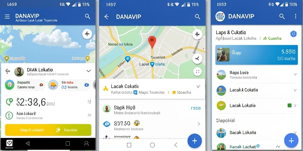 Tampilan antarmuka Lacak Lokasi yang jelas dan informatif di DANAVIP.