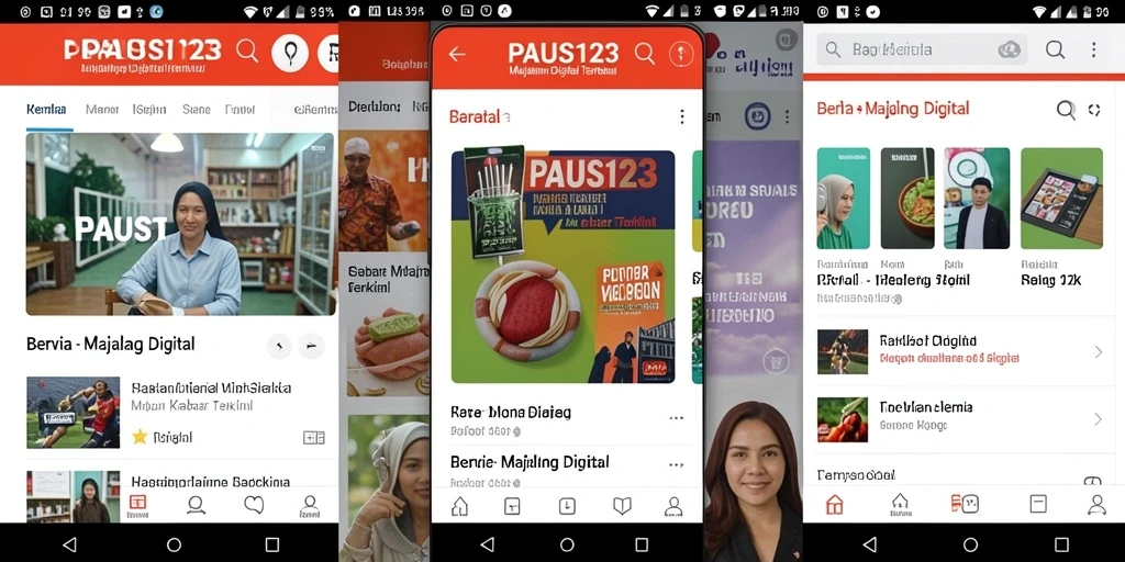 Antarmuka aplikasi PAUS123 yang elegan dan fungsional.