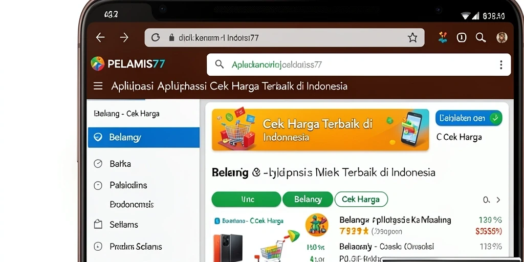 Antarmuka aplikasi PELAMIS77 dengan fitur Cek Harga yang menarik.
